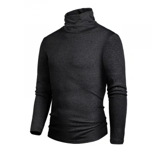 Hot sale OEM design casual custom full sleeve bodysuit top pullover high men turtleneck sweater