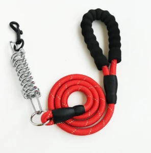 Hot sale pet products dog leash rope explosion-proof shock springs reflective leash buffer leash for dog walk