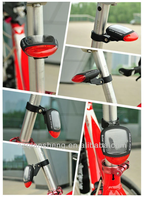 Hot Sale Rechargeable Solar Bicycle Taillight led solar bicycle light