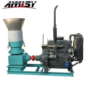 Hot sales industrial diesel engine drive wood pellet machine