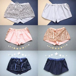 Hot Sell 4 Colors Baby Girls Sequin Shorts Wholesale 2-7 Years