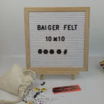 Hot Sell Oak Frame Felt Message Borad Changeable Letter Board