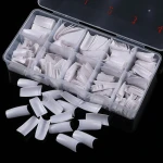 Hot selling 500 pieces/box of exquisite acrylic artificial nails French fashion transparent natural color nail art tips