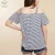 Import Hot selling fancy stripe cold shoulder short sleeve maternity tops from China