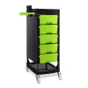 Hot selling Four-wheel stainless tube hair salon cart beauty trolley