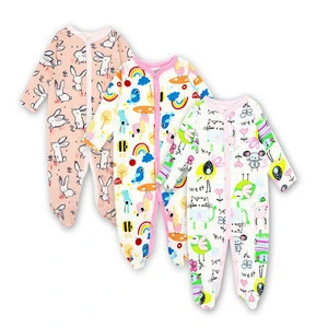 Hot selling products organic cotton newborn baby romper 100 cotton long sleeve wholesale baby clothes with Chinese manufacturer
