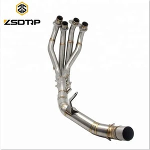 Hot wholesale Motorcycle Exhaust Middle Pipe System For Z900 Muffler Pipe Front Header Pipe Tube Slip-On With Sensor