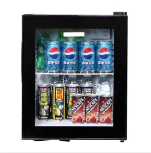Hotel room small  electronic semiconductor refrigeration 30L glass door mini refrigerator