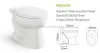 Hotel siphon toilet bowl without tank with flash valve