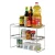 Import Household kitchen metal Seasoning Stand Holder Stainless Steel Condiments Organizer Dish Plate Drying Draine Racks from China
