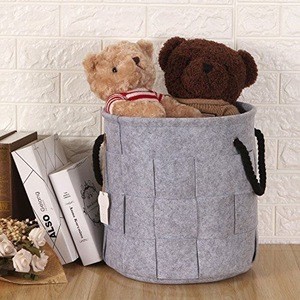 Household Storage Bag For Room Customized Size Polyester Felt Storage Basket