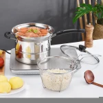 How Quality Stainless Steel Kitchen Cooking Basket Noodle Pots Double Bottom Pasta Pot With Strainer