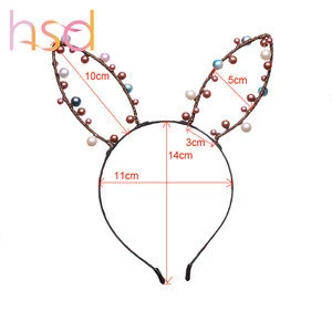 HSD Pearl Headbands Bright Cat Ear Hairbands