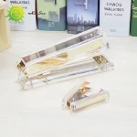 Huisen Clear acrylic direct office supply golden staples remover puller rose gold design stapler pin remover