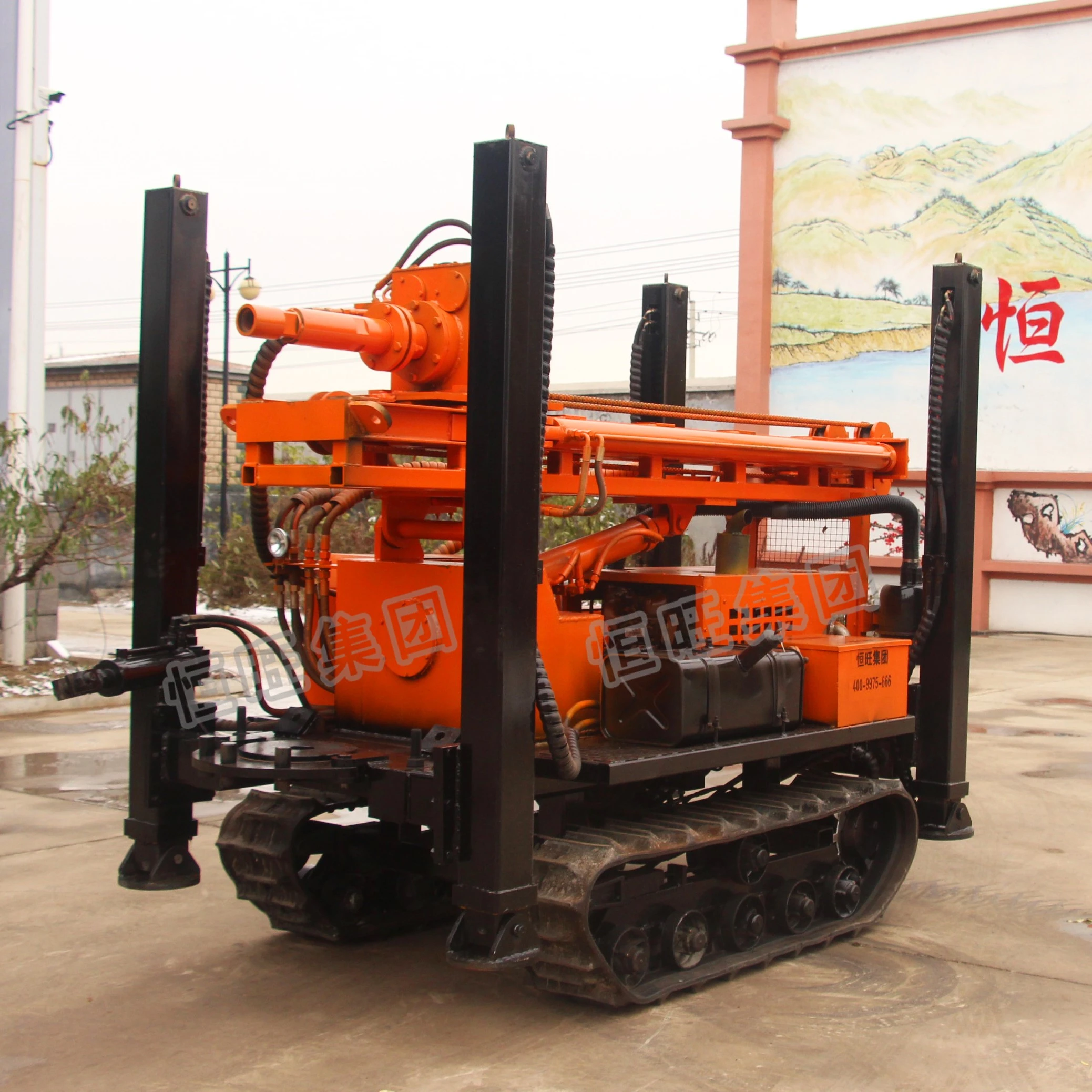 HW400 Multifunctional drill rig of geothermal well /250m deep Geothermal Water Well Drilling Machine Rig