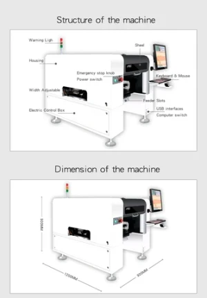 HWGC Pick and Place Machine  with Vision System 4 Heads PCB  Prototyping SMT Chip Mounter Pick Place Machine