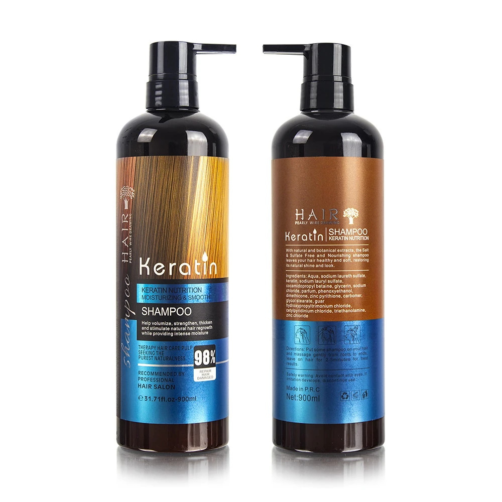 In stock fast shipping wholesale private label naturally sulfate free  keratin argan oil hair loss organic growth hair shampoo