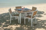 Indonesia Manufacture Furniture Catalina Square Table + Iron Base Best Quality
