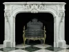 Indoor carved cultured fireplace surround marble