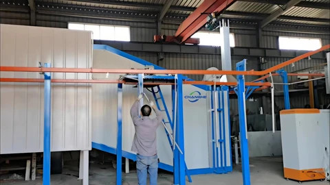 Buy Industrial Electrostatic Powder Coating Line Automatic Spray Paint ...