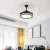 Import Invisible Laxery Foldable Clear Blade Quorum Smol Bauhaus Satin Nickle Ceiling Fan With LED Light from China