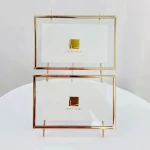 Iron Photo Frame Transparent Glass Face Double Frame Metal Family Aluminum Customized Self Adhesive Photo Frame 4 Color 240PCS