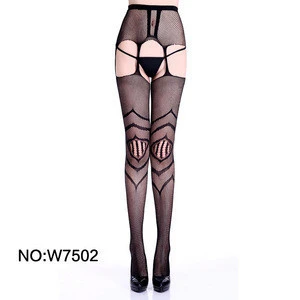 Jacquard mesh stockings lingeries Lace Garter Belt Sock Over The Knee High Female Stockings