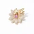 Import Japanese and Korean glittering zircon inlaid honeybee Daisy Brooch fashion flower brooch button female accessories pin from China