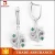 Import jewelry crystal sets pendant earring ring fashion flower shape zircon jewelry manufacturer from China