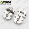 JIUFA Furniture Cabinet Flap Hinge Metal 180 Degree Adjustable Concealed Round Hinge For Folding Table
