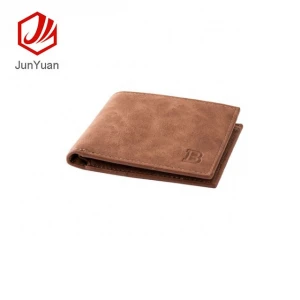 JUNYUAN  New Design ID Card Leather Wallet  For Men