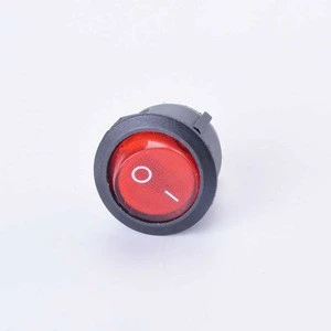 KCD1-105 20MM round rocker switch 3 Pins 6A 250V Power Switch with led light SPST 3PIN On/Off button switch
