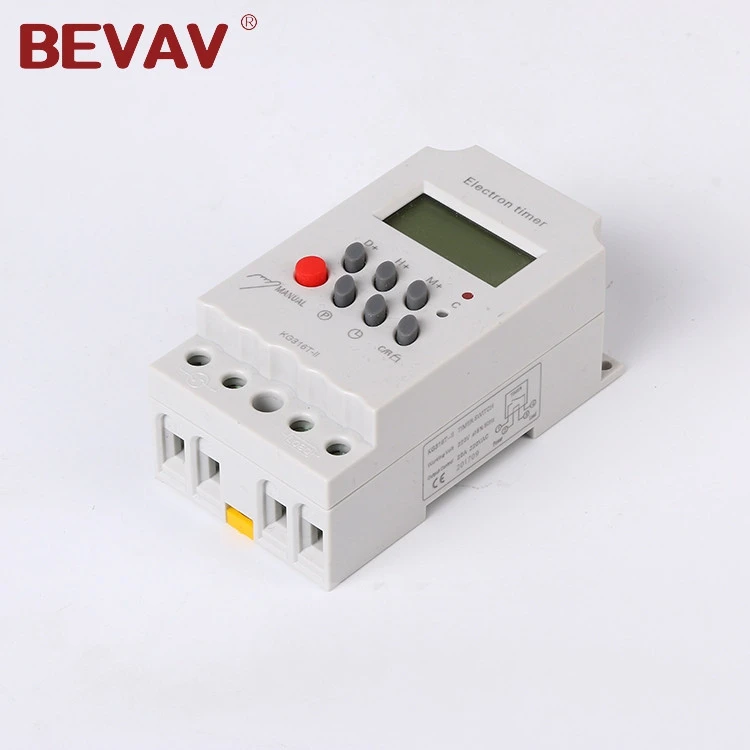 KG316T Series 50-60Hz Computer Control 1.5W 220V AC white Digital Programmable Time Switch