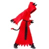 Kids Fade In Out Scary Red Devil Dress-up Halloween Theme Party Death Costume