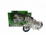 Kids Zoo Animal Toy Creative Plastic Friction Zebra vehicle