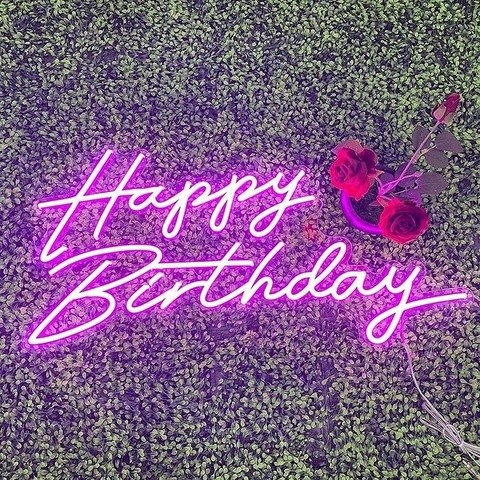 Koncept Acrylic Neon Light up Letter Sign Decorative Happy Birthday Neon Sign New Arrival Custom Made Free Drop Shipping