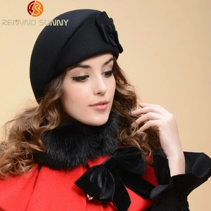 Lady French Beret Wool Beret Chic Beanie Winter Hat
