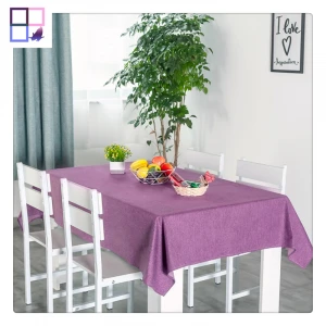 Large size plain colour table cloth waterproof and oil-proof linen thick fancy tablecloths washable placemat