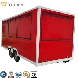 Large Space Food Concession Trailer/ Pizza Vending Truck With Sliding Windows