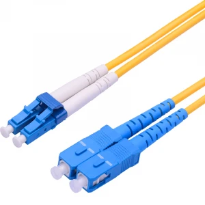 LC/UPC-SC/UPC Singlemode SM Duplex Fiber Optical Jumper Fiber Optic Patch Cord 1m/3m/5m/10m/30m/50m