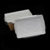 Leakproof Kraft and White Paper food Tray with Transparent Lid