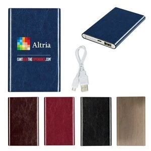 Leatherette Slim Power Bank  with your logo USA Made