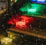 led ice brick lights garden landscape remote control RGB colorful solar buried night lights floor lights
