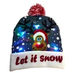 LED lights warm Christmas party adult knitted hat