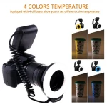 LED Macro Ring Flash Camera External Ring Studio Flash Speedlite