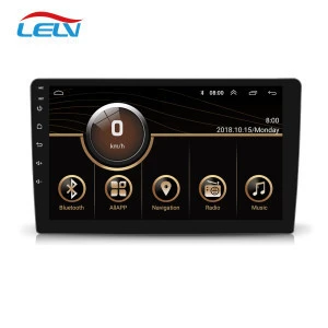 LeLv 1 Din Android 9.1 Car Radio Split Screen Auto radio 9&quot; Car Video Player GPS Navigation WiFi Mirror link