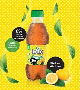 Lemon Ice Tea Loux plus n light - Non Carbonated Drink Beverage - NO Sugar - NO Artificial Sweeteners - in 330ml PET Bottle