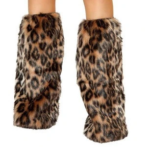 Leopard Faux Fur Costume Accessories Leg Warmer