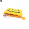 Linen sunglasses pouch squeeze cloth designer with clip personalized micro fiber bags