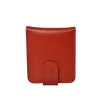 Lipstick Lip Pouch Promotion Mirror Inside Leather Cosmetic Bag with mirror